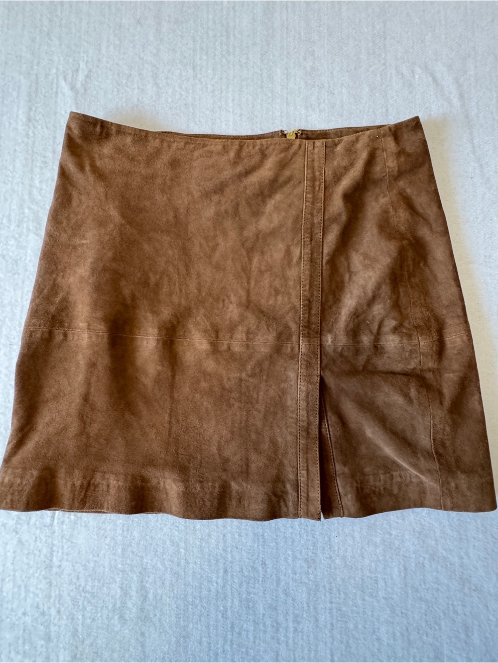 GUESS Brown Suede Mini Skirt with Front Slit